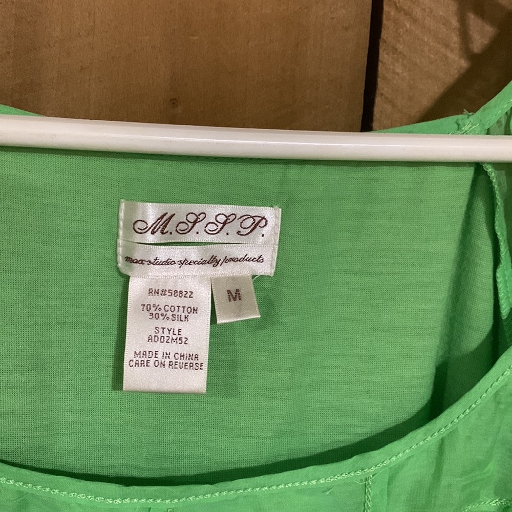 Max studio specialty products, bright green mini dress - Picture 2 of 6
